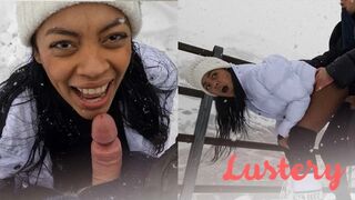 Sofi Vega havas baszás a hóban – forró kolumbiai porno