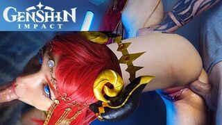 Keleti táncosnő nilou popsiját keményen megdugja a pöcse – genshin impact cosplay