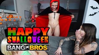 Bang Bros Network bemutatja: Vad Halloween szexparti dupla bombázó csajjal
